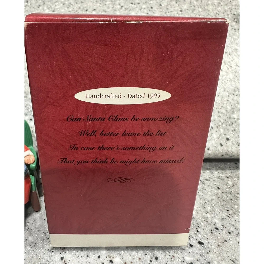HALLMARK‎ Keepsake 1995 DREAM ON Santa & Child Wish List CHRISTMAS ORNAMENT